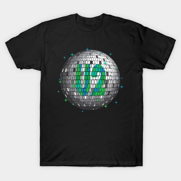 U2 Disco Ball | Green T-Shirt by Rad Love